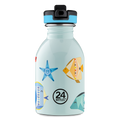 Kids Urban 250ml rozsdamentes acél kulacs szívószálas kupakkal, Sea Friends