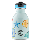 Kids Urban 250ml rozsdamentes acél kulacs szívószálas kupakkal, Sea Friends