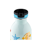 Kids Urban 250ml rozsdamentes acél kulacs szívószálas kupakkal, Sea Friends