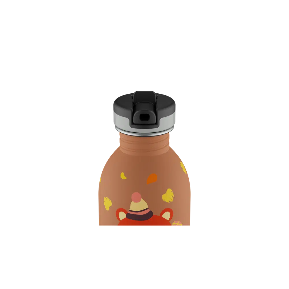 Kids Urban 250ml rozsdamentes acél kulacs szívószálas kupakkal, Sweet Bear