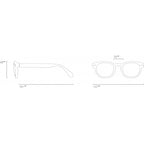 RETRO C monitor szemüveg, fekete