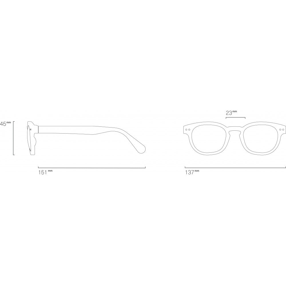 RETRO C monitor szemüveg, fekete