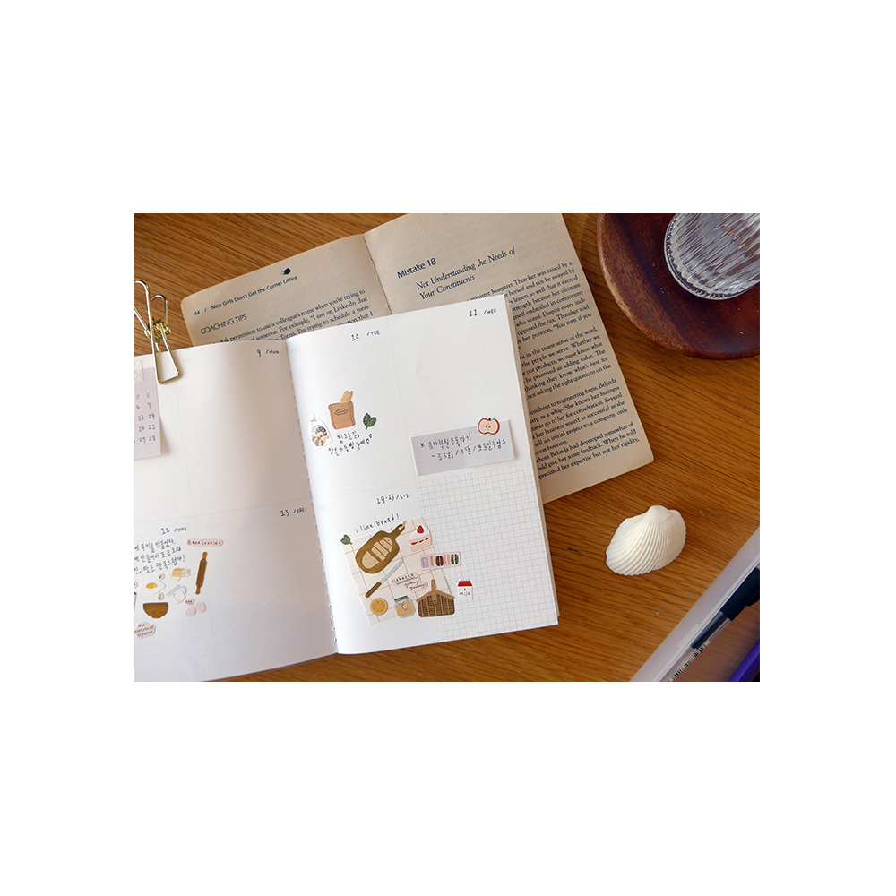 Heti bontású tervező - fehér